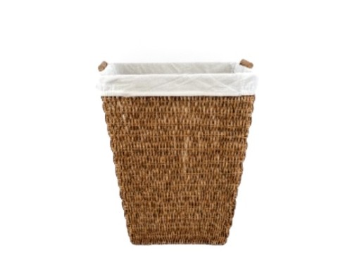 Custom-made Twisted Resin Hamper with Wooden Handles and Liner